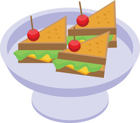 Wedding sandwich icon isometric vector. Marriage event. Service organizer