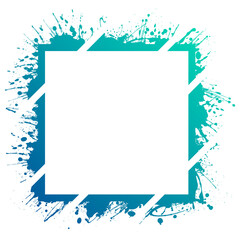 Obraz premium Abstract frame with paint stains. Splash frame