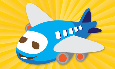 Plane Cartoon Vector