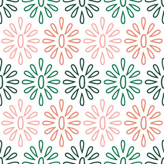 Seamless pattern with colorful abstract flower