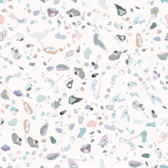 Terrazzo Texture Vector. Flooring Seamless Pattern