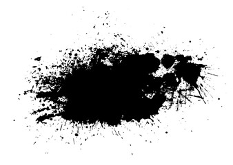 Black blob object on White Background. Vector illustration