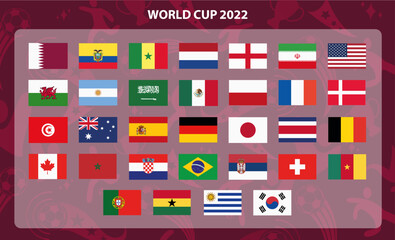 Flags of participatiing nations - World Championship 2022