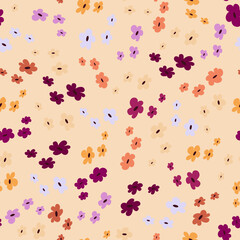 Bright daisies light seamless pattern