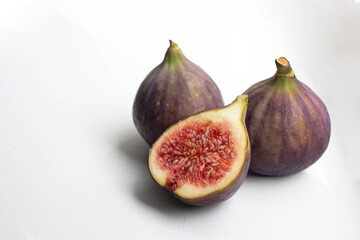 fresh figs on table. cutted fig
