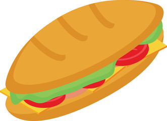 Spanish sandwich icon isometric vector. Cuisine food. Meal vegetable