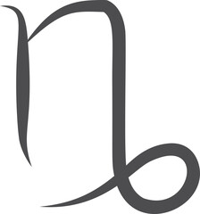 Capricorn line icon. Zodiac symbol. Esoteric sign