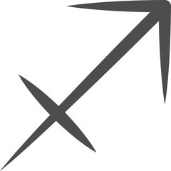 Sagittarius icon. Astrological line symbol. Mythology sign