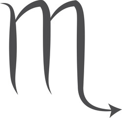 Scorpio line icon. Horoscope symbol. Esoteric sign