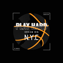 Basketball illustration typography. perfect for t shirt design