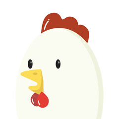 Cute chicken  animal egg icon