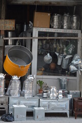 boiling water in a tub