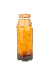 natural ginger juice in the bottle