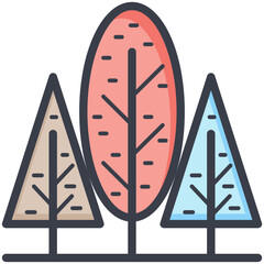 Forest Vector Icon 