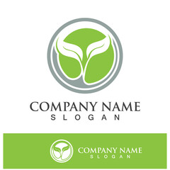 Green tree leaf nature logo images