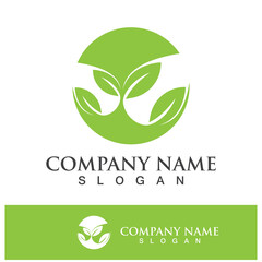 Green tree leaf nature logo images