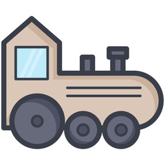 Locomotive Engine Vector Icon