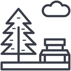 Park Vector Icon
