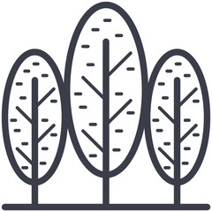 Evergreen Forest Vector Icon 