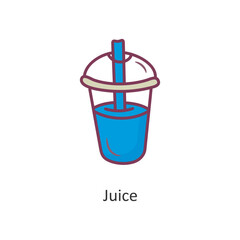 Juice Vector Filled outline Icon Design illustration. Workout Symbol on White background EPS 10 File