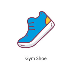 Gym Shoe Vector Filled outline Icon Design illustration. Workout Symbol on White background EPS 10 File