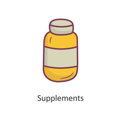 Supplements Vector Filled outline Icon Design illustration. Workout Symbol on White background EPS 10 File