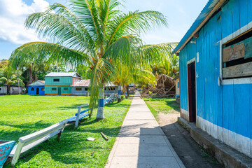 shanty town of peruvian amazon