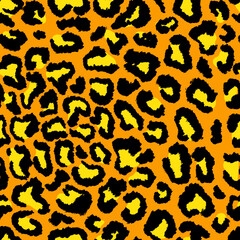 Leopard imitation seamless pattern. Vector illustration