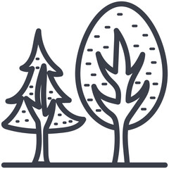 Forest Vector Icon 