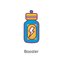 Booster Vector Filled outline Icon Design illustration. Workout Symbol on White background EPS 10 File