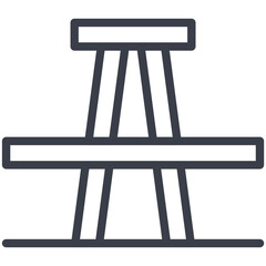 Picnic Table Vector Icon