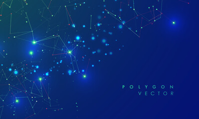 Fototapeta premium Abstract polygonal space.