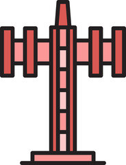 network and communication tower icon illustration
