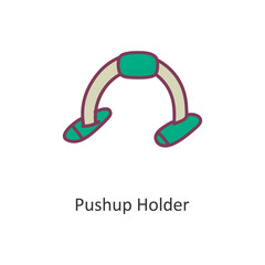 Pushup Holder Vector Filled outline Icon Design illustration. Workout Symbol on White background EPS 10 File