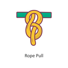 Rope Pull Vector Filled outline Icon Design illustration. Workout Symbol on White background EPS 10 File