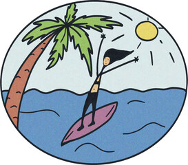 surfer girl on the beach