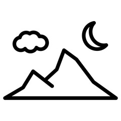 night mountains icon