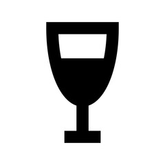 Wine Glass Flat Vector Icon