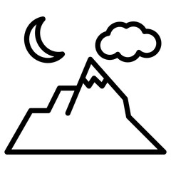 night mountains icon