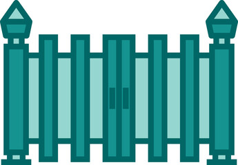 gate and fence icon illustration