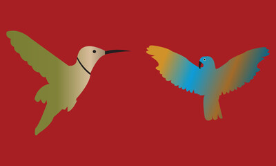Flying Birds Vector Illustration 