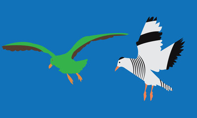 Flying Birds Vector Illustration 