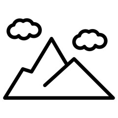 cloudy mountain icon