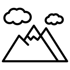 cloudy mountain icon