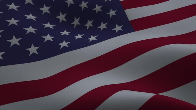 US Flag waving  - Flag of united states of America waving