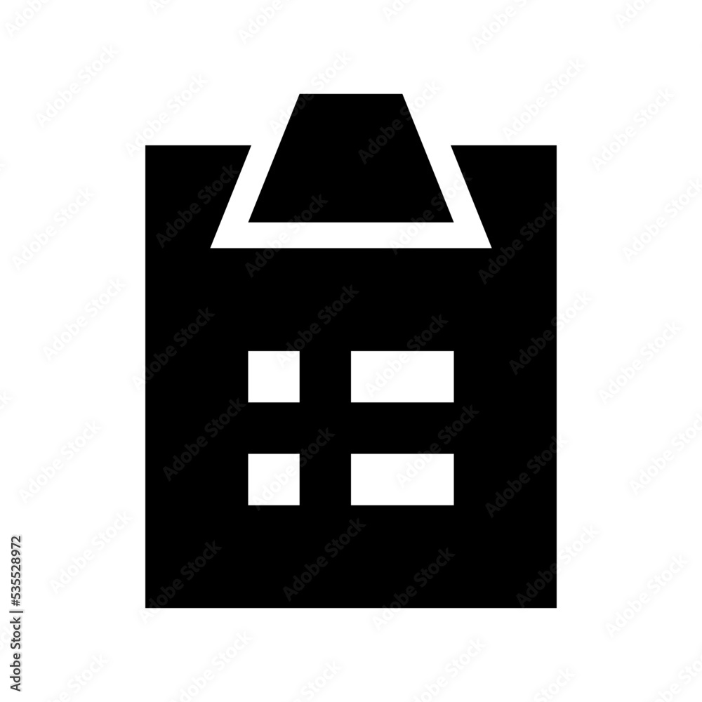 Poster checklist vector icon