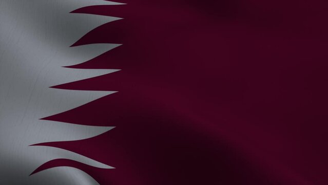 Qatar Flag waving  - Flag of Qatar waving