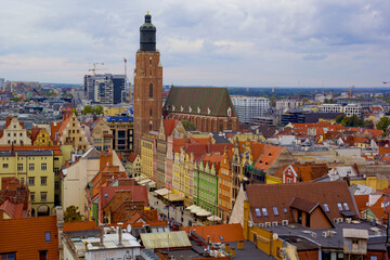 Obraz premium Beautiful view of Old Town in wroclaw, poland 
