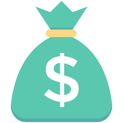 Money Sack Colored Vector Icon