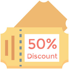 Discount Voucher Colored Vector Icon